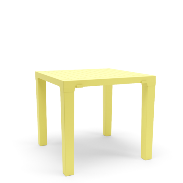 Mesa Multiuso Quadrada Plástica 80 cm Niala Plaxmetal Amarelo Primavera