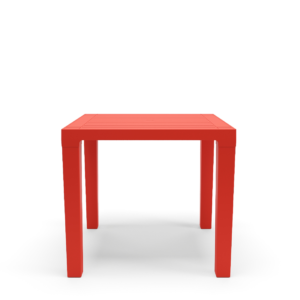 Mesa Multiuso Quadrada Plástica 80 cm Niala Plaxmetal Vermelho
