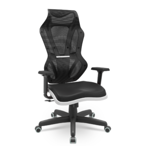 Cadeira Escritório e Gamer Vizon DZ Plaxmetal Relaxsystem Preta/Branco