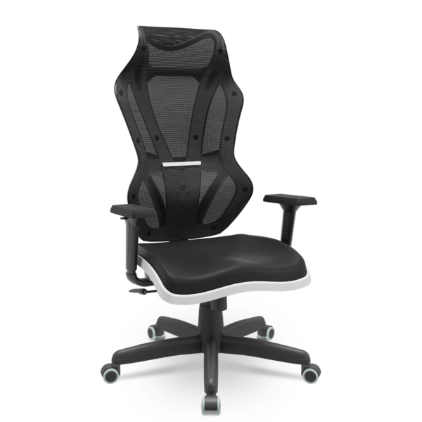 Cadeira Escritório e Gamer Vizon DZ Plaxmetal Relaxsystem Preta/Branco