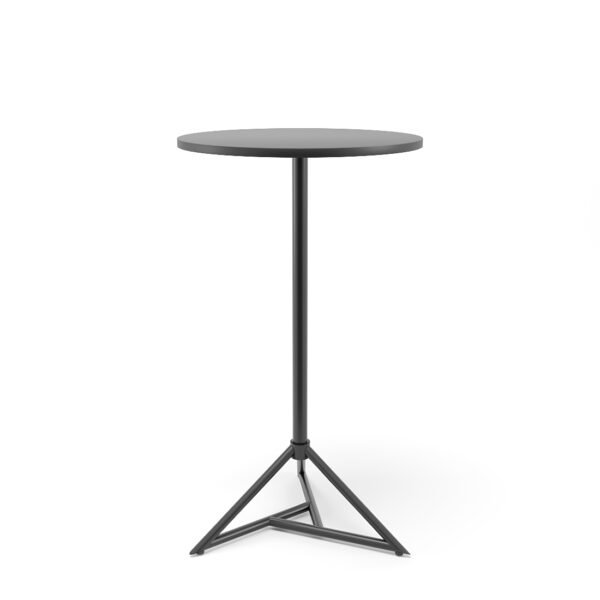 Mesa Bistrô Base Piramidal DOT D600 Plaxmetal Preta