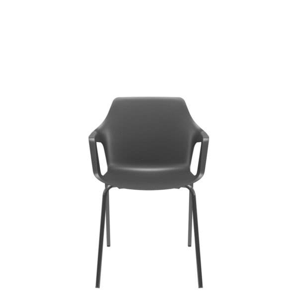 Cadeira Fixa Aproximação 4 pés Vesper Plaxmetal Preta