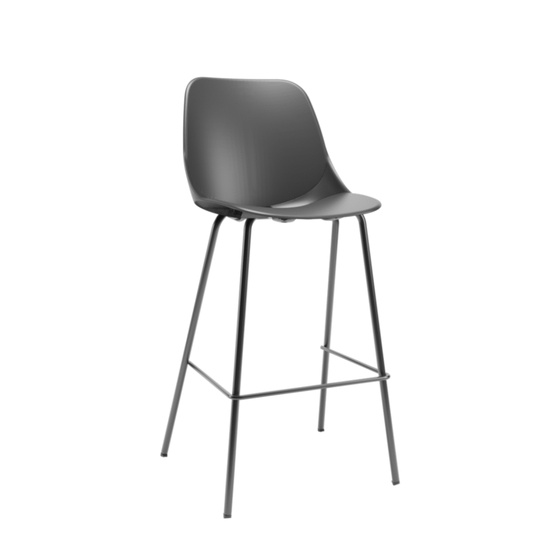 Banqueta  Quick Plaxmetal 4 Pés Preto