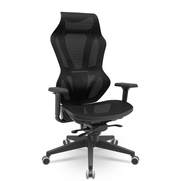 Cadeira Escritório Vizon Plaxmetal Tela Slider Preta