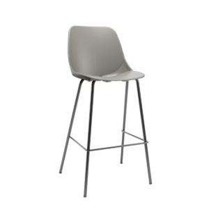 Banqueta Quick Trapezoidal Estr Preto Sem Estofado Plaxmetal