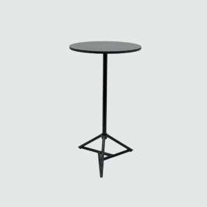 Mesa Bistrô Base Piramidal DOT D600 Plaxmetal Preta