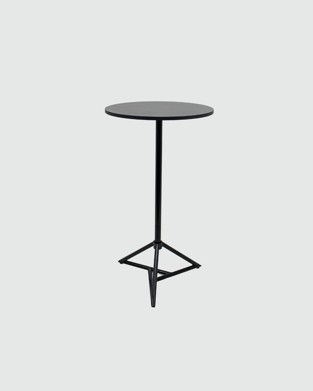 Mesa Bistrô Base Piramidal DOT D600 Plaxmetal Preta