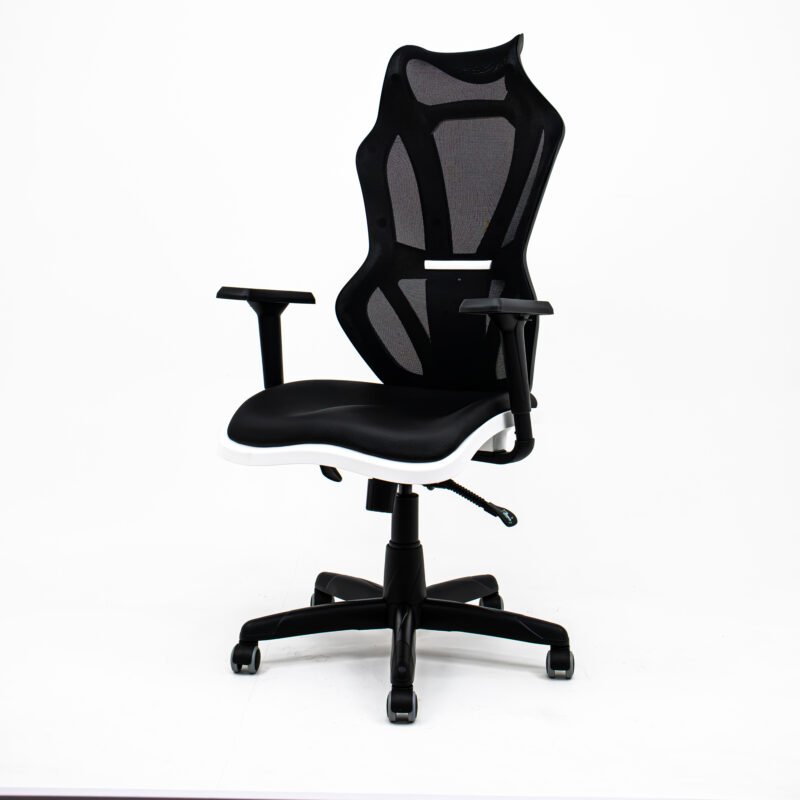 Cadeira Escritório e Gamer Vizon DZ Plaxmetal Relaxsystem Preta/Branco