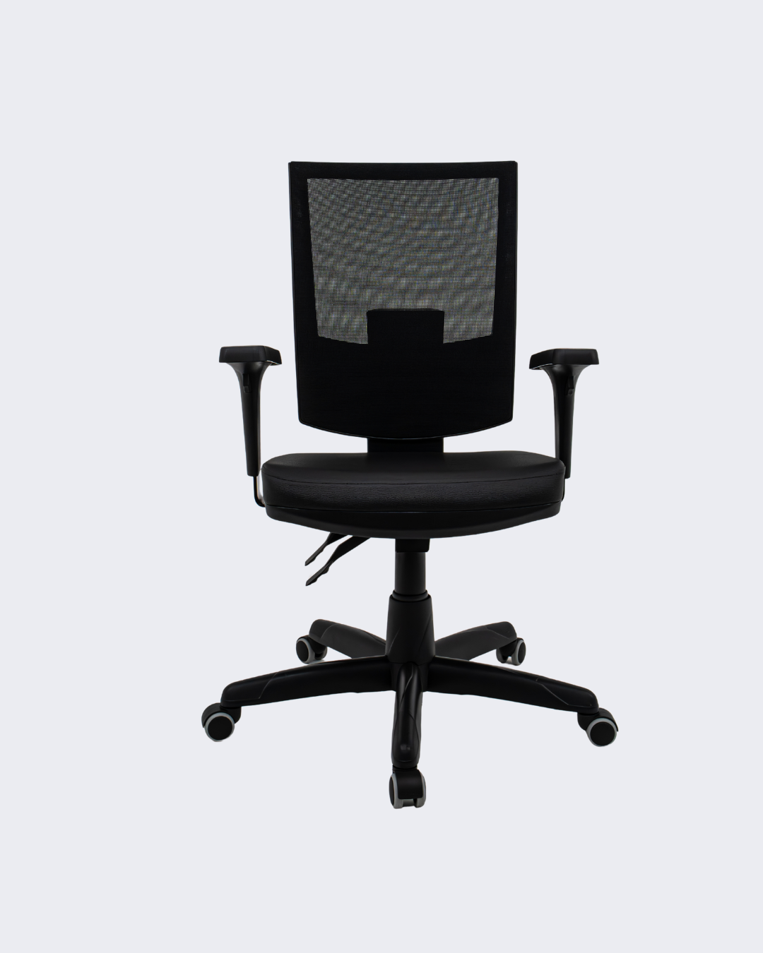 Cadeira Presidente Ergonômica Flash Plaxmetal NR17 Couro Ecológico com Back System, Braços Reguláveis e Rodízios PU