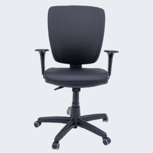 Cadeira Escritório Altrix Espaldar Alto Back Couro Eco Preto