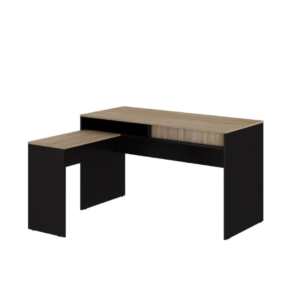 Mesa Retangular Dinâmica New City Calvin com Preto Web Office