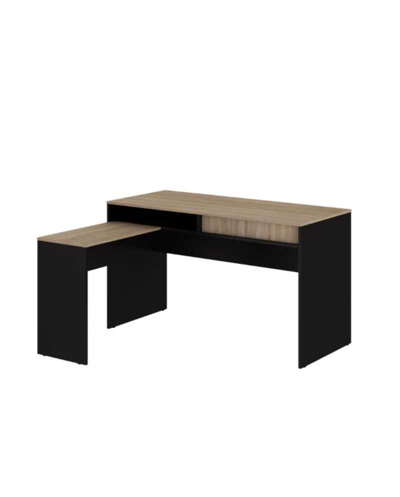 Mesa Retangular Dinâmica New City Calvin com Preto Web Office