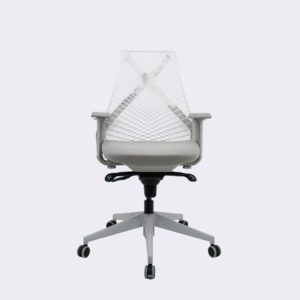 Cadeira Escritório Presidente Bix X+ Cinza Autocompensador Slider Braços 4D Shift PU Plaxmetal Poliester Cinza Claro