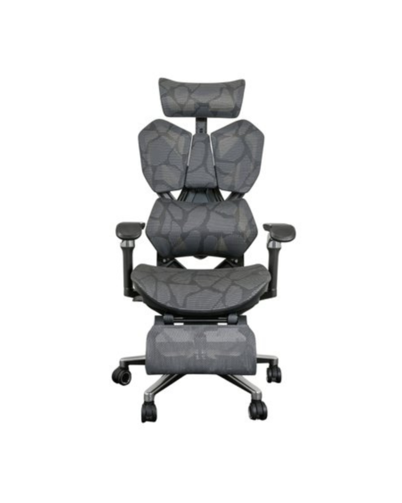 Cadeira Ergonômica Preta - com Tela, Apoio de Cabeça e Braços 6D