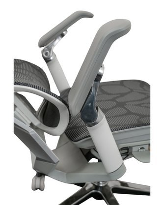 Cadeira Presidente Optimus Cinza – Encosto em Tela - Imagem 4