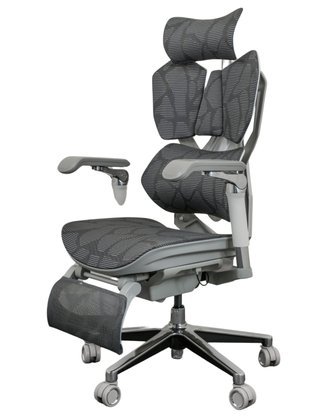 Cadeira Presidente Optimus Cinza – Encosto em Tela - Imagem 8