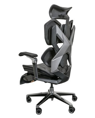 Cadeira Ergonômica Preta - com Tela, Apoio de Cabeça e Braços 6D - Imagem 4