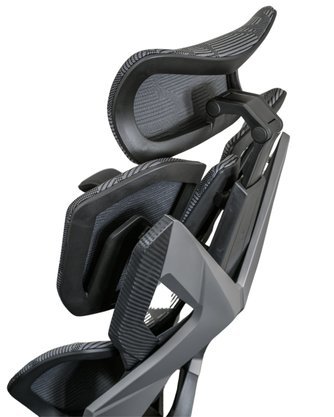 Cadeira Ergonômica Preta - com Tela, Apoio de Cabeça e Braços 6D - Imagem 6