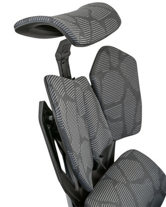 Cadeira Ergonômica Preta - com Tela, Apoio de Cabeça e Braços 6D - Imagem 3