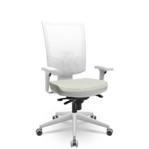 Cadeira Presidente Escritório Giratória Flash Cinza Slider Plaxmetal Assento Poliéster Cinza