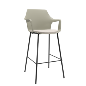 Banq.Vesper Trapezoidal Estrutura Preta Basalto /Crepe Fendi