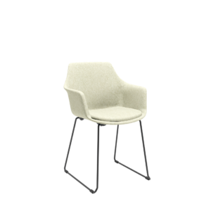 Cadeira Trapezoidal Elyze C/ Estofado Palha Plaxmetal