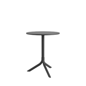 Mesa Bistrô Livy Aurah Média Redonda Polipropileno Preta 75x60cm Plaxmetal