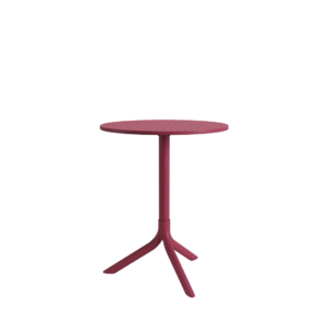 Mesa Bistrô Livy Aurah Média Redonda Polipropileno Marsala 75x60cm Plaxmetal