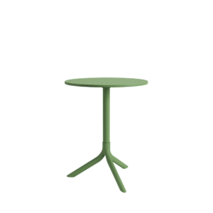 Mesa Bistrô Livy Aurah Média Redonda Polipropileno Verde Oliva 75x60cm Plaxmetal