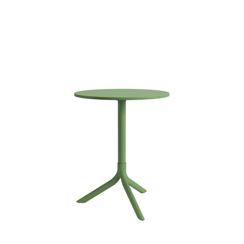 Mesa Bistrô Livy Aurah Média Redonda Polipropileno Verde Oliva 75x60cm Plaxmetal