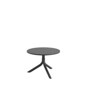 Mesa Bistrô Livy Aurah Baixa Redonda Polipropileno Preta 43x60cm Plaxmetal